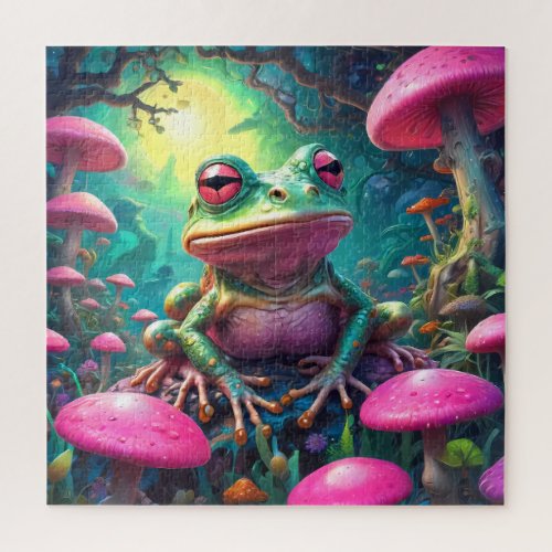 Funny Cute Frog Sitting jigsaw puzzle 