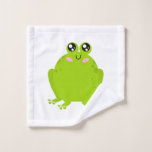 Funny Cute Frog Wash Cloth