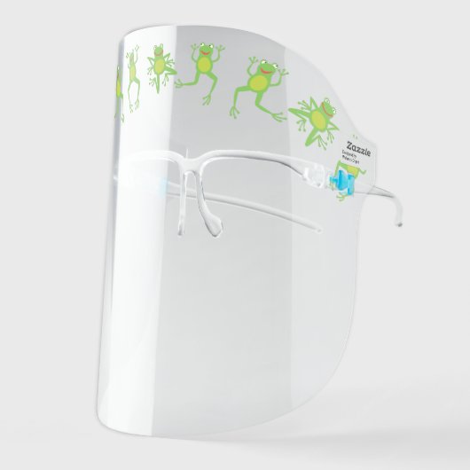 Funny Cute Frogs Kids Face Shield (Front Left)