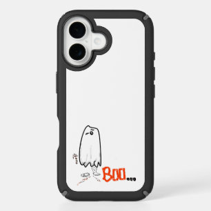 Funny cute ghost Halloween design iPhone 16 Case