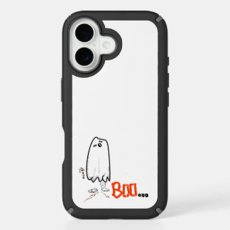 Funny cute ghost Halloween design iPhone 16 Case