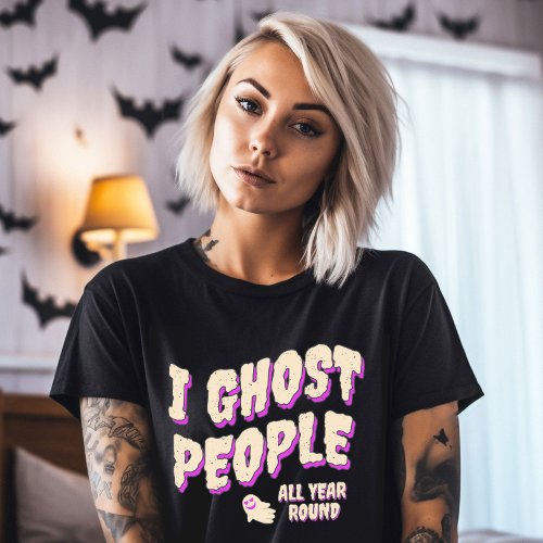 Funny Cute Ghost People Halloween T_Shirt