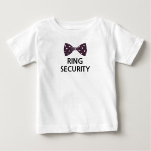 Funny Cute Gift Ring Security tie black Baby T-Shirt