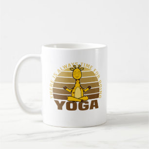 Funny cute giraffe doing yoga. funny yoga poses coffee mug