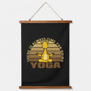 Funny cute giraffe doing yoga. funny yoga poses hanging tapestry