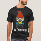 Funny Cute Gnome Eating A Taco Saying Gnom Gnom Tshirt