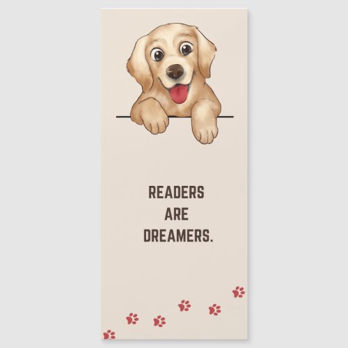  Funny Cute Golden Retriever Dog Bookmark Quote