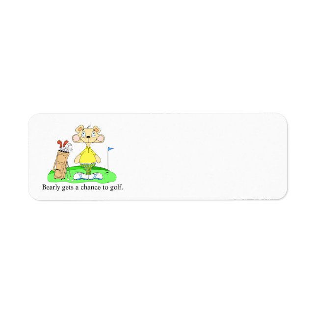 Funny Cute Golf Address Labels (Front)