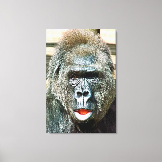 FUNNY CUTE GORILLA CANVAS PRINT (Front)