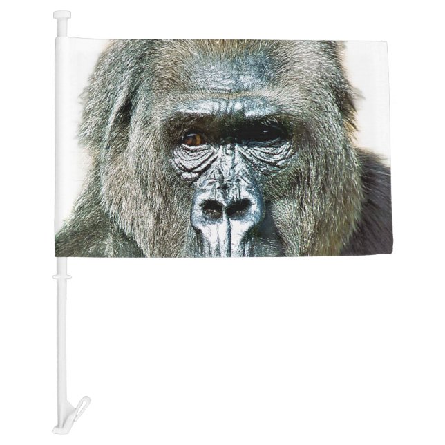 FUNNY CUTE GORILLA CAR FLAG (Front)