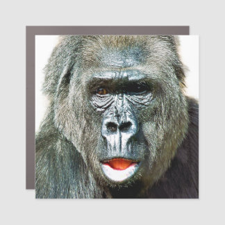 FUNNY CUTE GORILLA CAR MAGNET