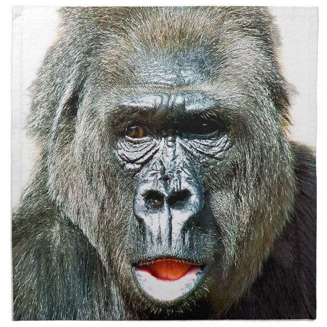 FUNNY CUTE GORILLA CLOTH NAPKIN (Front)