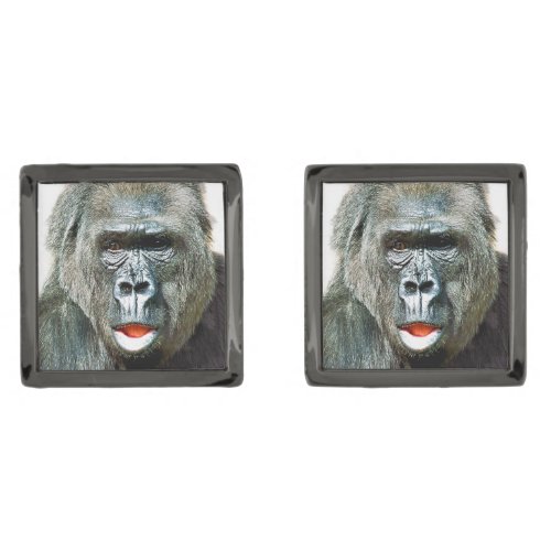 FUNNY CUTE GORILLA CUFFLINKS