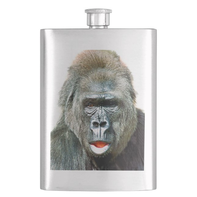 FUNNY CUTE GORILLA FLASK (Front)