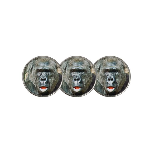 FUNNY CUTE GORILLA GOLF BALL MARKER (3 Up)