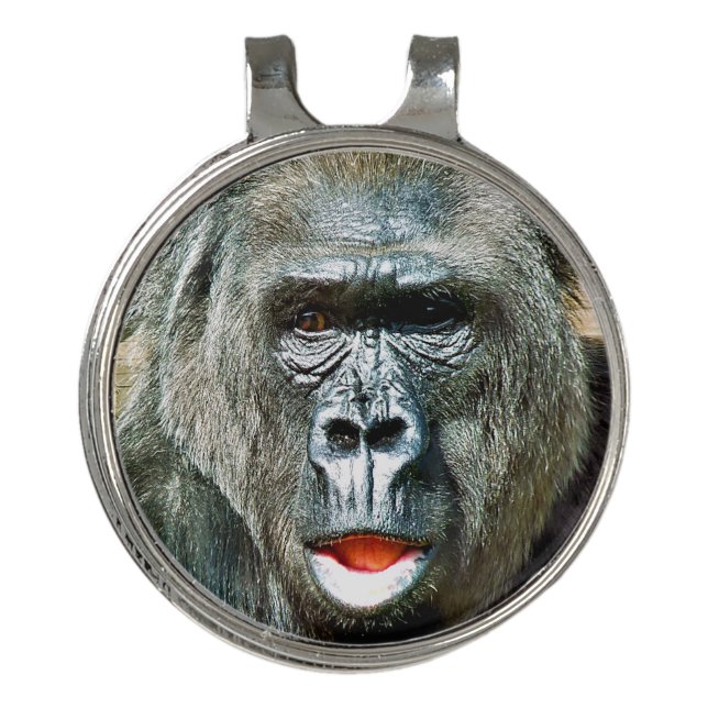 FUNNY CUTE GORILLA GOLF HAT CLIP (Front)