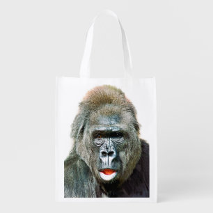 FUNNY CUTE GORILLA GROCERY BAG