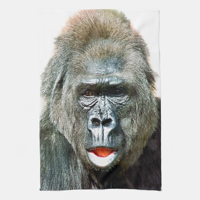 FUNNY CUTE GORILLA KITCHEN TOWEL (Vertical)