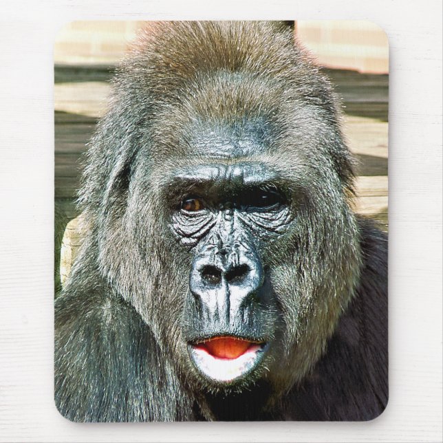 FUNNY CUTE GORILLA MOUSE PAD (Front)