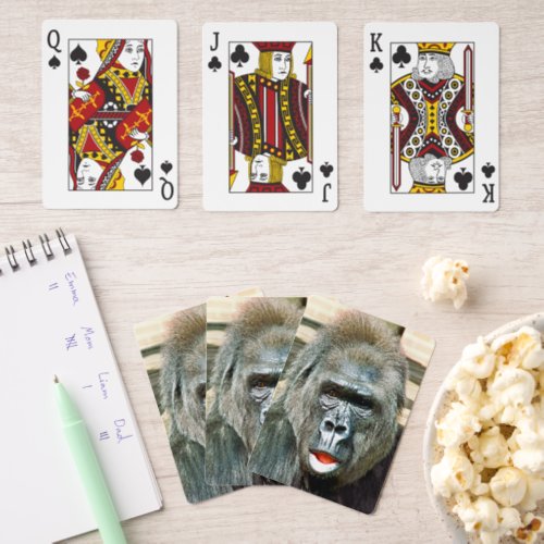 FUNNY CUTE GORILLA PINOCHLE CARDS