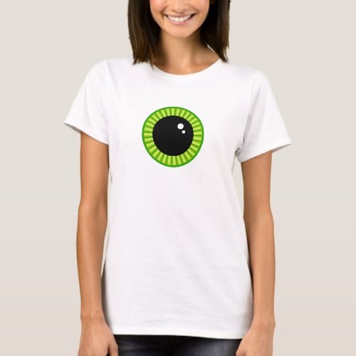 Funny Cute Green Eyeball T_Shirt