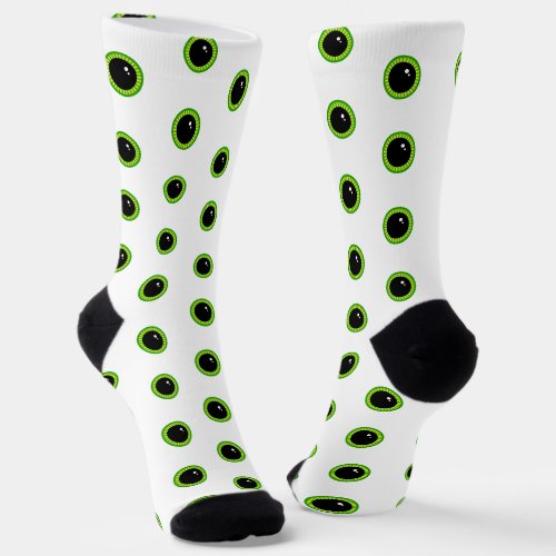 Funny Cute Green Eyes Socks
