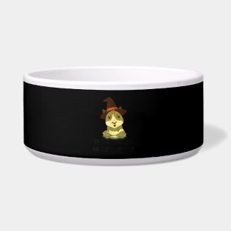 Funny Cute Guinea Pig Witch Hat Mom Halloween Cost Bowl