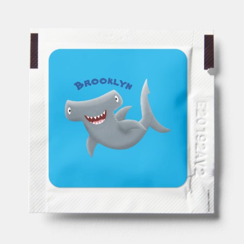 Funny cute Hammerhead shark cartoon Hand Sanitizer Packet