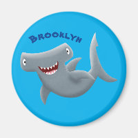 Funny cute Hammerhead shark cartoon