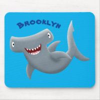 Funny cute Hammerhead shark cartoon