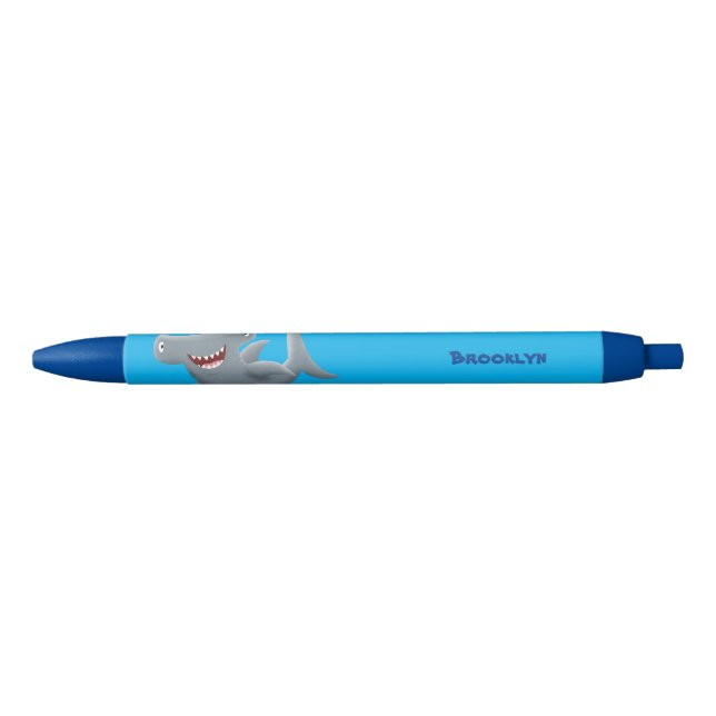 Funny cute Hammerhead shark cartoon Pen (Front)