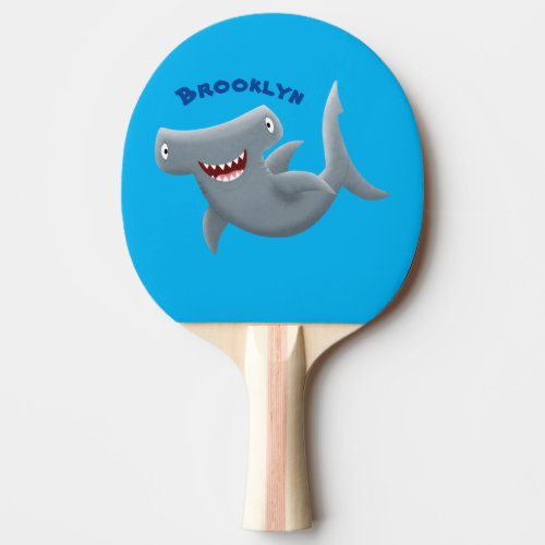 Funny cute Hammerhead shark cartoon Ping Pong Paddle