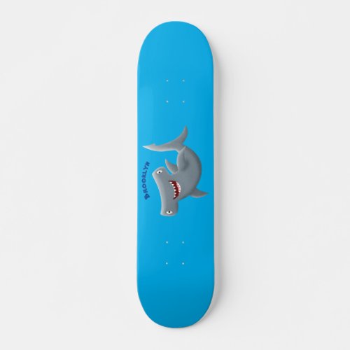 Funny cute Hammerhead shark cartoon Skateboard