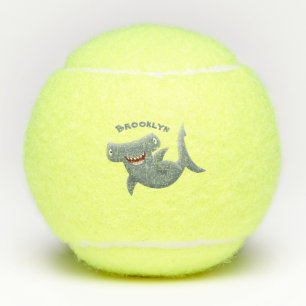 Funny cute Hammerhead shark cartoon Tennis Balls