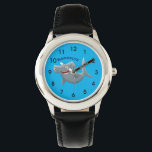Funny cute Hammerhead shark cartoon Watch<br><div class="desc">This happy hungry hammerhead shark is on the hunt for his next snack. Drawn in fun cartoon illustration style.</div>