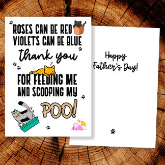 Funny Cute Happy Father's Day From Cat Card