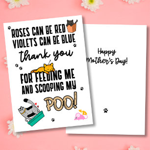 Funny Cute Happy Mother's Day From Cat Holiday Card