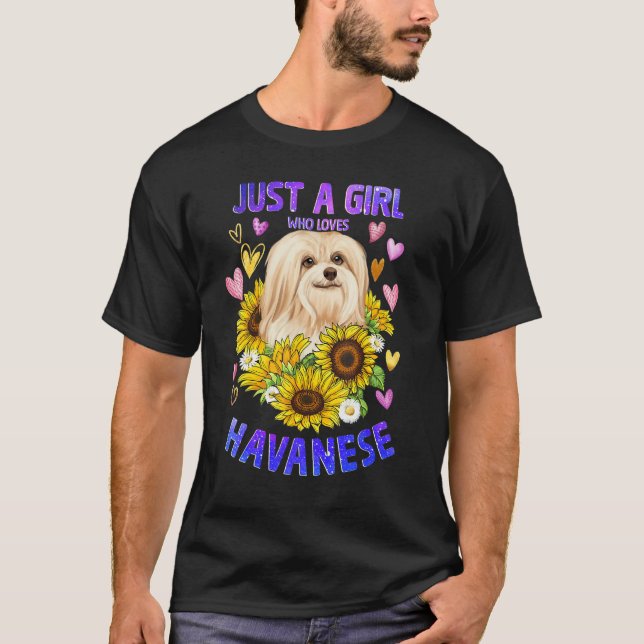 Funny Cute Havanese Dog Loving Girl Puppy Lover Wo T-Shirt (Front)