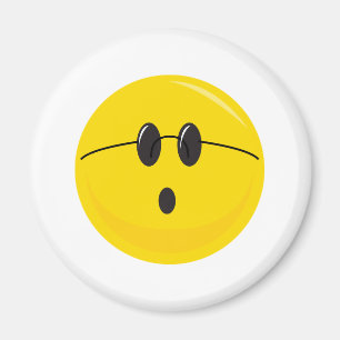 funny cute hippie face magnet