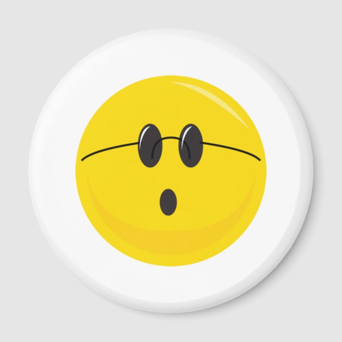 funny cute hippie smiley face fridge magnet