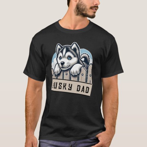 Funny Cute Husky Parent Dad Mom Personalized T_Shirt