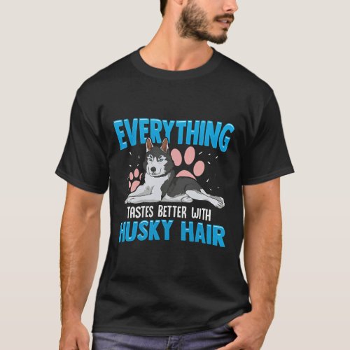 Funny Cute Husky Puppy Husky Dogs T_Shirt