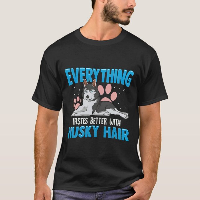 Funny Cute Husky Puppy Husky Dogs T-Shirt (Front)