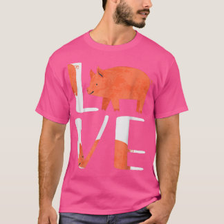 Funny Cute I Love Pig Shirt Farm 