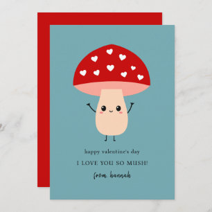 Funny Cute I Love You So Mush Happy Valentine's Holiday Card