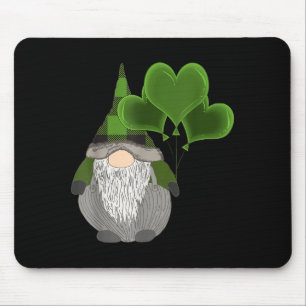 Funny Cute Irish Gnome St Patricks Day Heart Ballo Mouse Pad