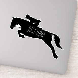 Funny Cute Just Jump Horse Equestrian Car Window Sticker