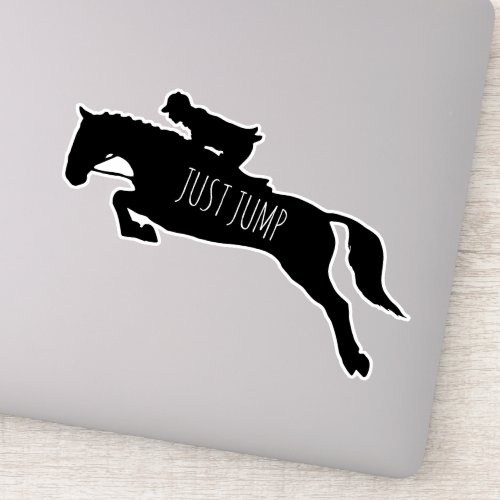 Funny Cute Just Jump Horse Equestrian Car Window Sticker