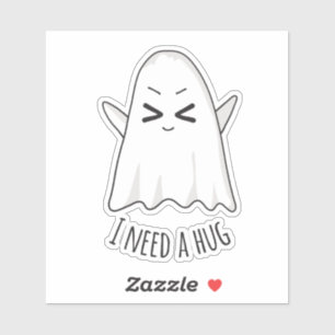 Funny Cute Kawaii Halloween Ghost Custom Cut Sticker