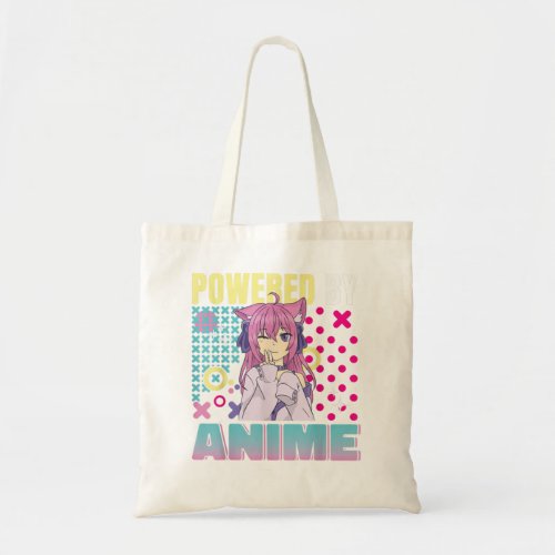 Funny Cute Kawaii Japan Anime Lover Powered By Ani Tote Bag